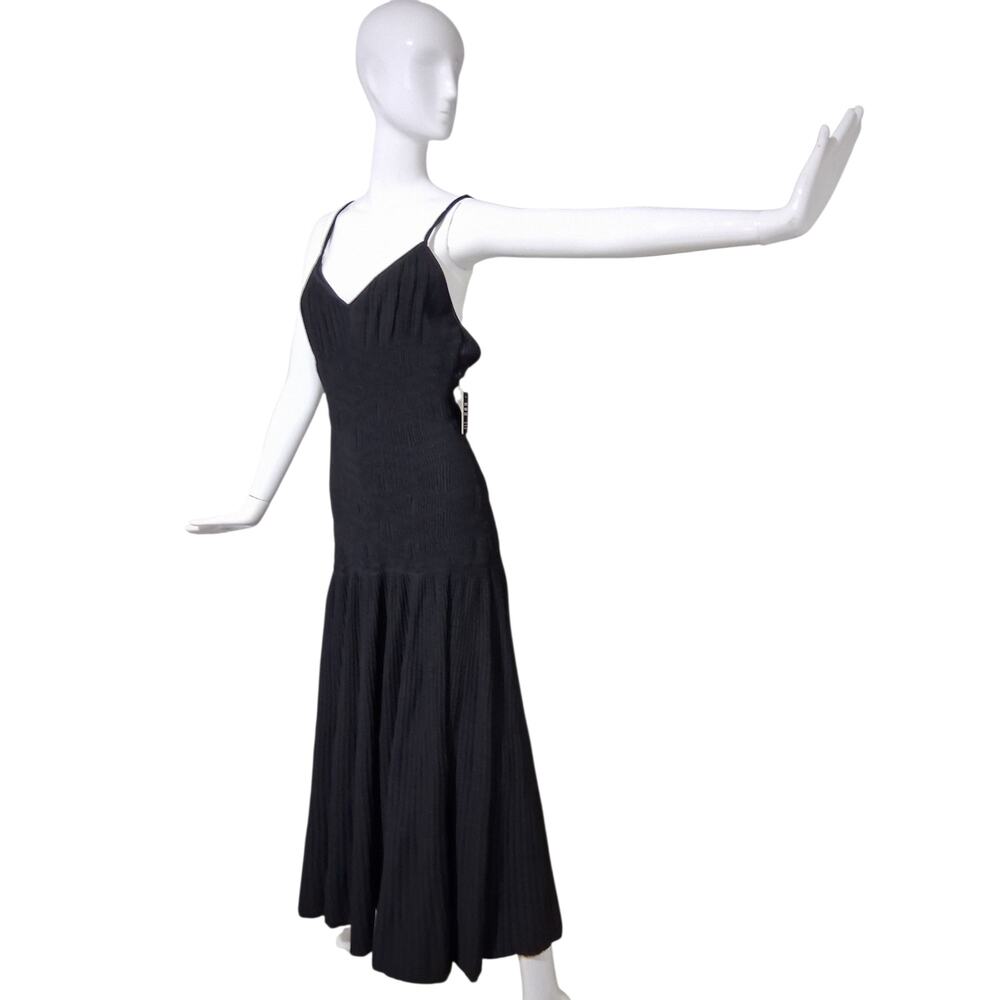Express Black Ribbed Women's size Large Whimsigoth Witchy Elegant Sweater Dress